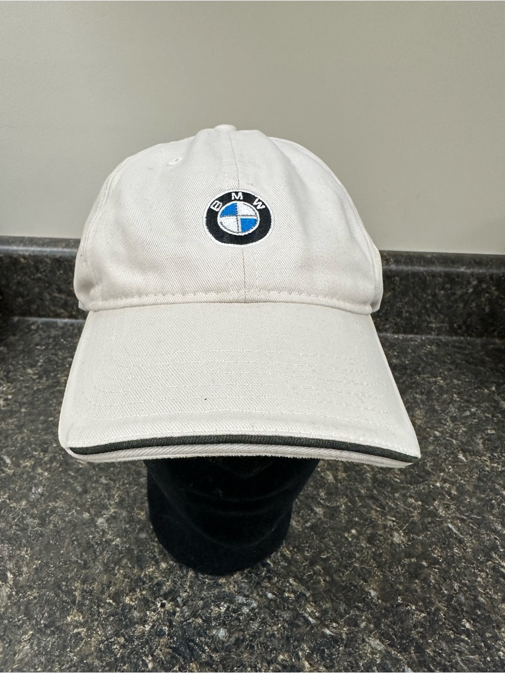BMW White Baseball Cap with Embroidered Logo